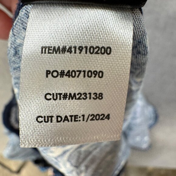 Torrid Challis Tie Straps Romper Dark Blue Floral Smocked Waist Pockets 00/10 - Picture 13 of 13